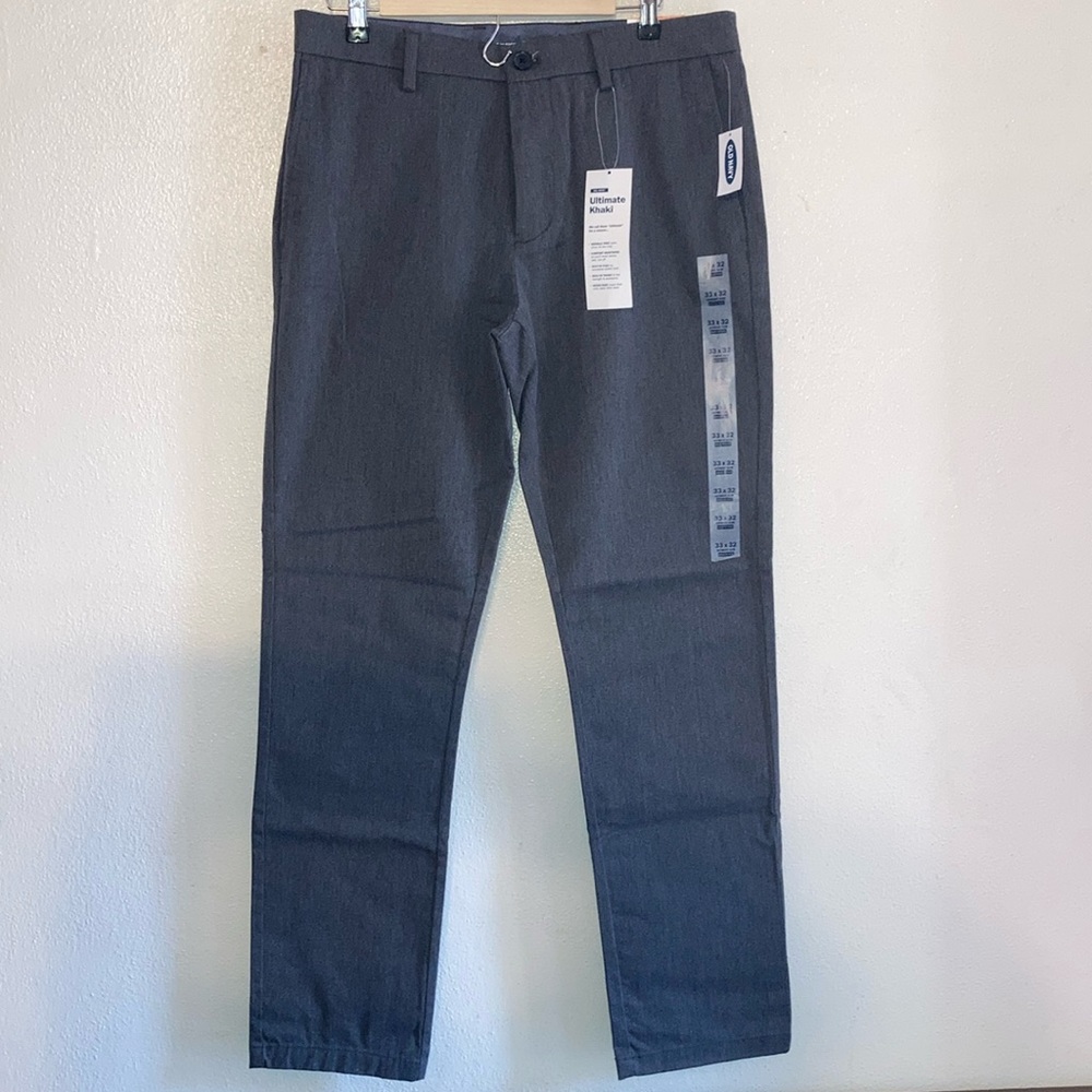 Men’s Ultimate Gray/Navy Khakis 33x32